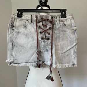 Free People We the Free jean skirt size 25 festival concert date bar